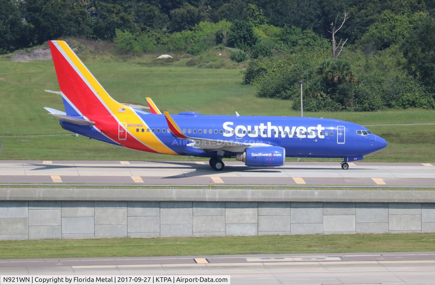 N921WN, 2008 Boeing 737-7H4 C/N 36626, TPA spotting 2017