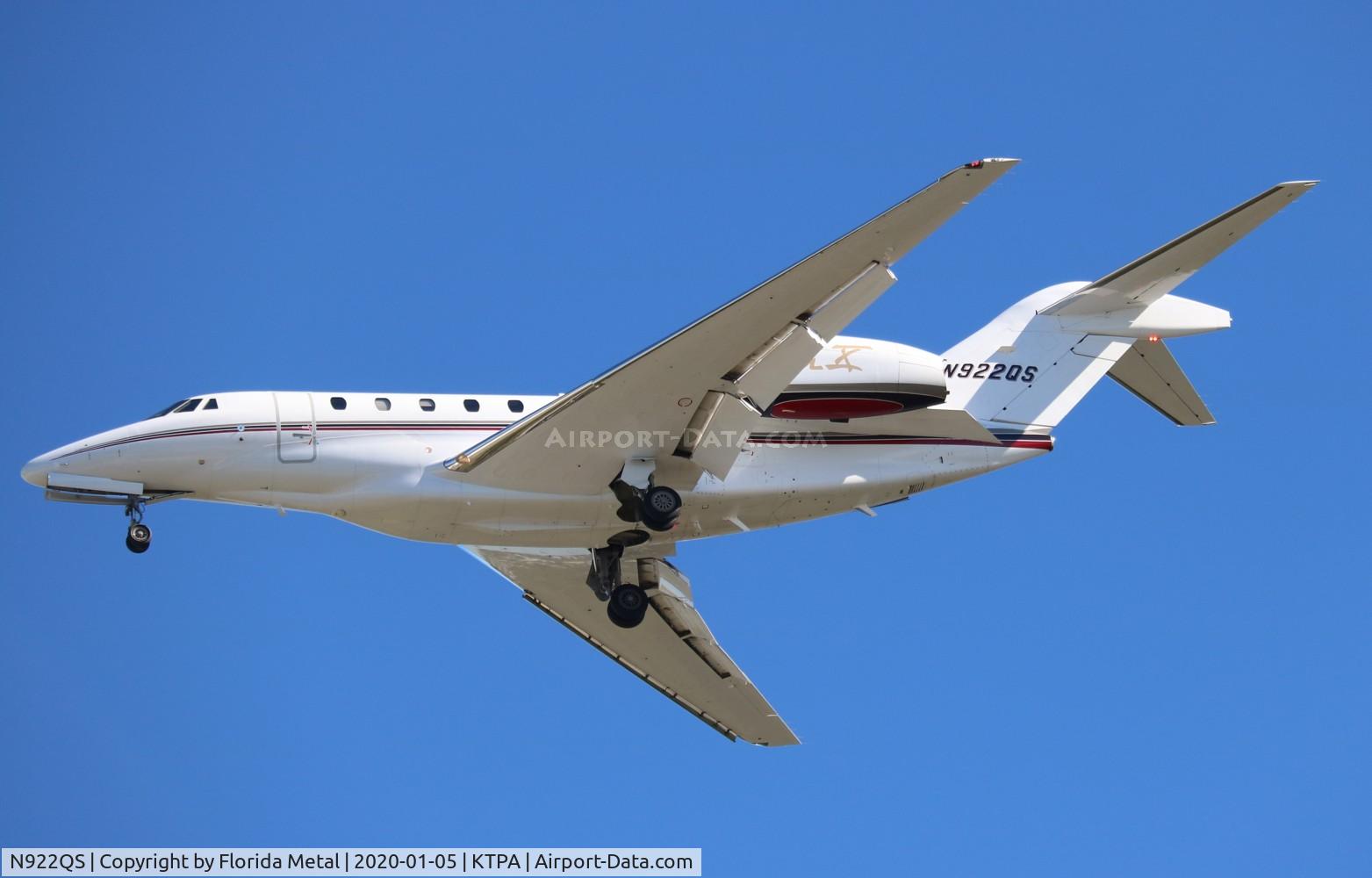N922QS, 2008 Cessna 750 Citation X Citation X C/N 750-0293, TPA spotting 2020