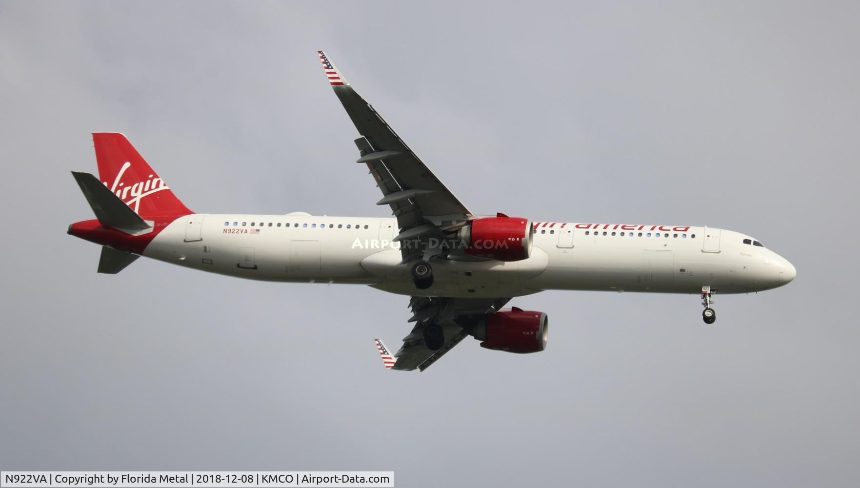 N922VA, 2017 Airbus A321-253N C/N 7639, MCO spotting 2018