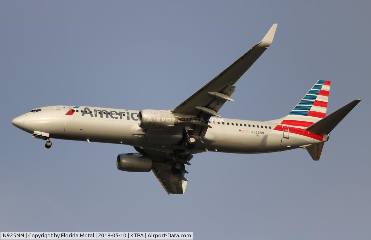 N925NN, 2013 Boeing 737-823 C/N 31169, TPA spotting 2018