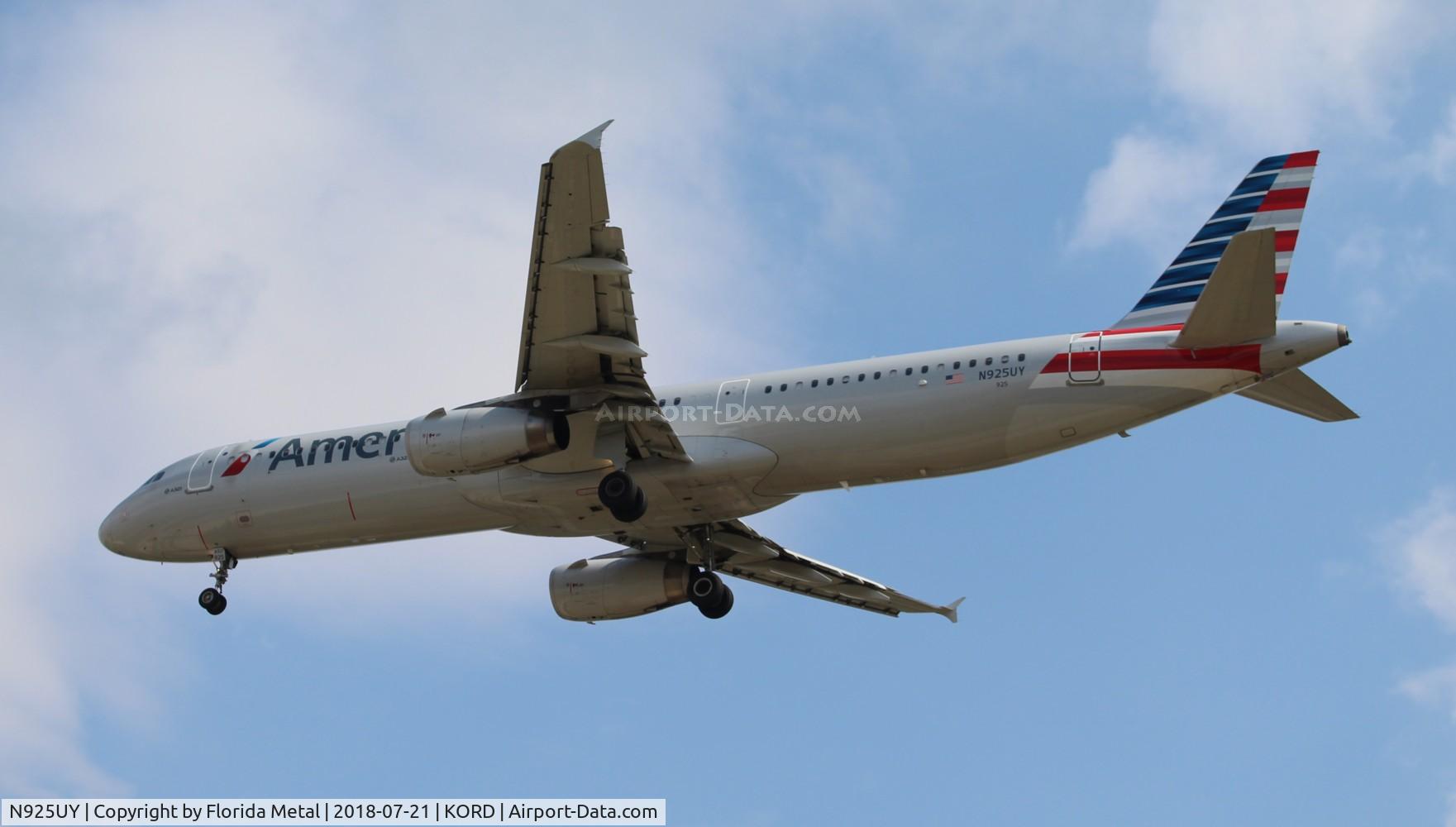 N925UY, 2015 Airbus A321-231 C/N 6613, ORD spotting 2018