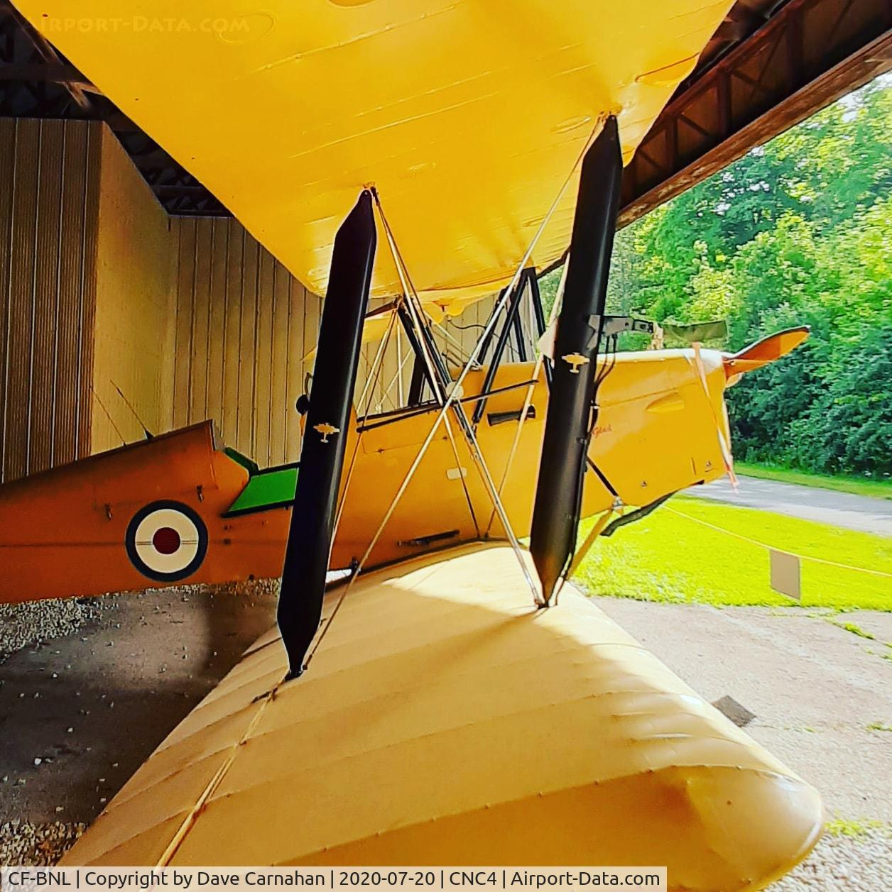 CF-BNL, 1944 De Havilland DH-82A Tiger Moth II C/N 85299, CF-BNL (DE-253) in hangar, Guelph Airpark