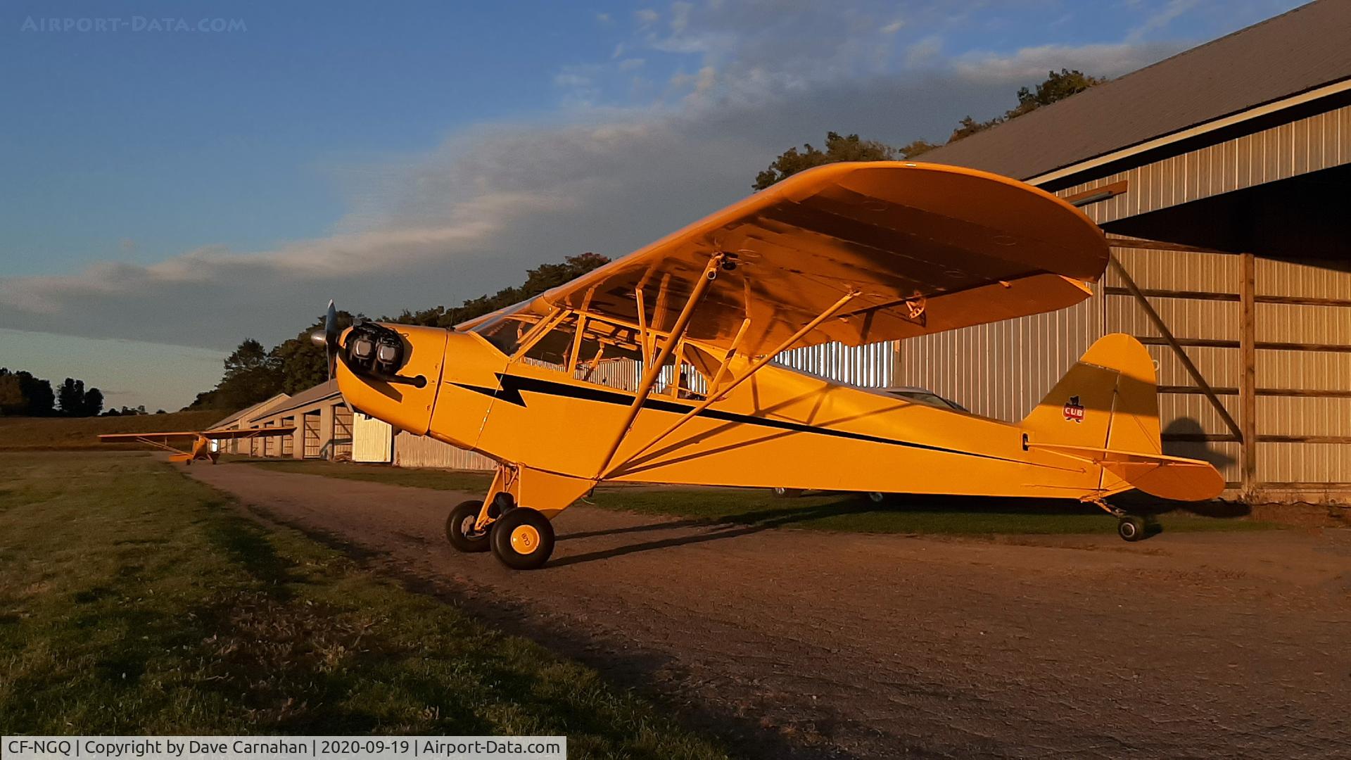CF-NGQ, 1945 Piper J3C-65 Cub Cub C/N 14816, 1945 Piper J3 CF-NGQ at Guelph Airpark (CNC4)