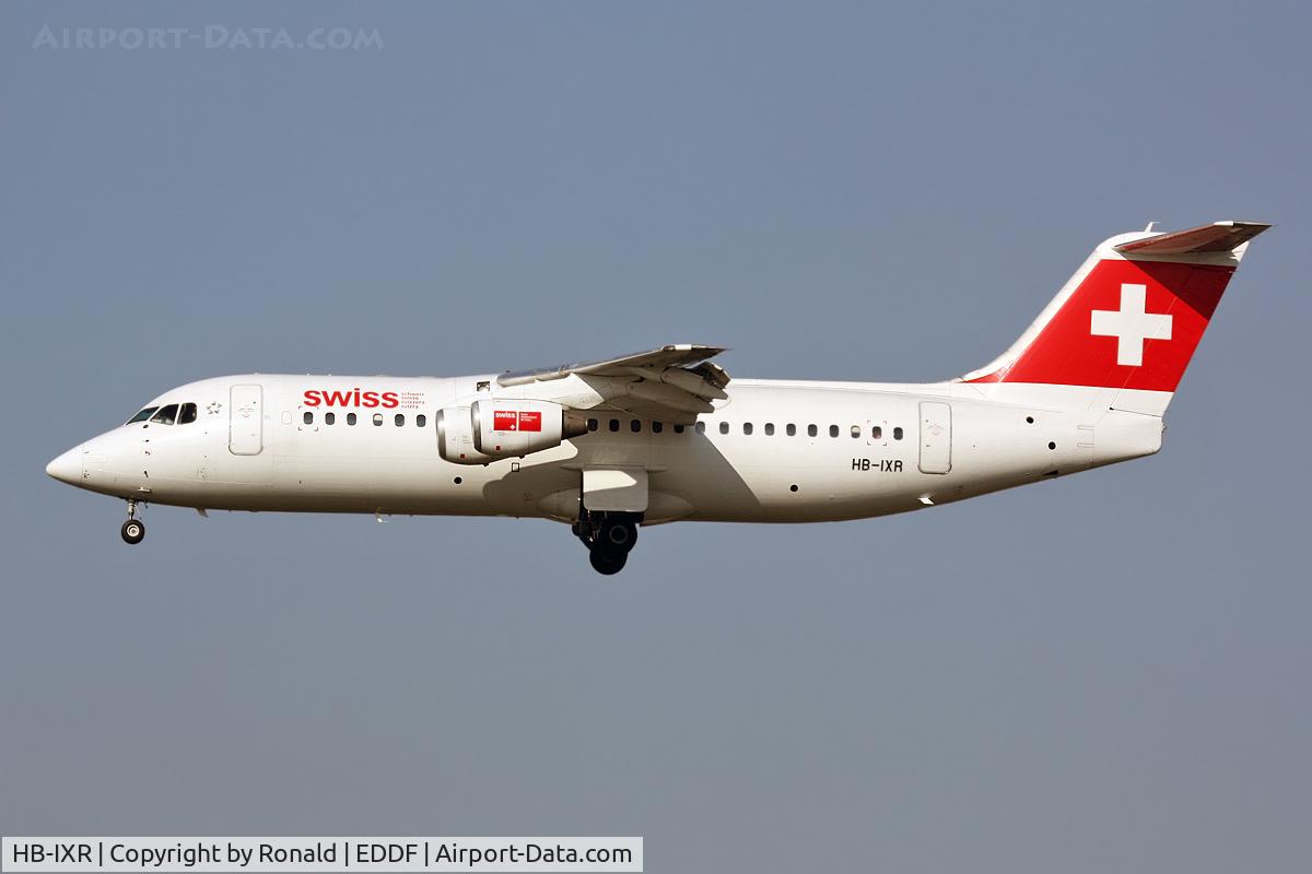 HB-IXR, 1996 British Aerospace Avro 146-RJ100 C/N E3281, at fra