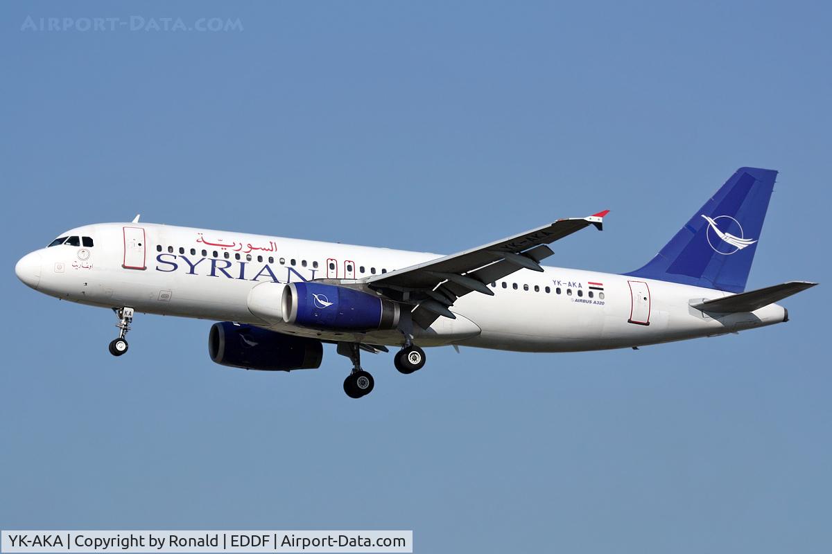 YK-AKA, 1998 Airbus A320-232 C/N 886, at fra