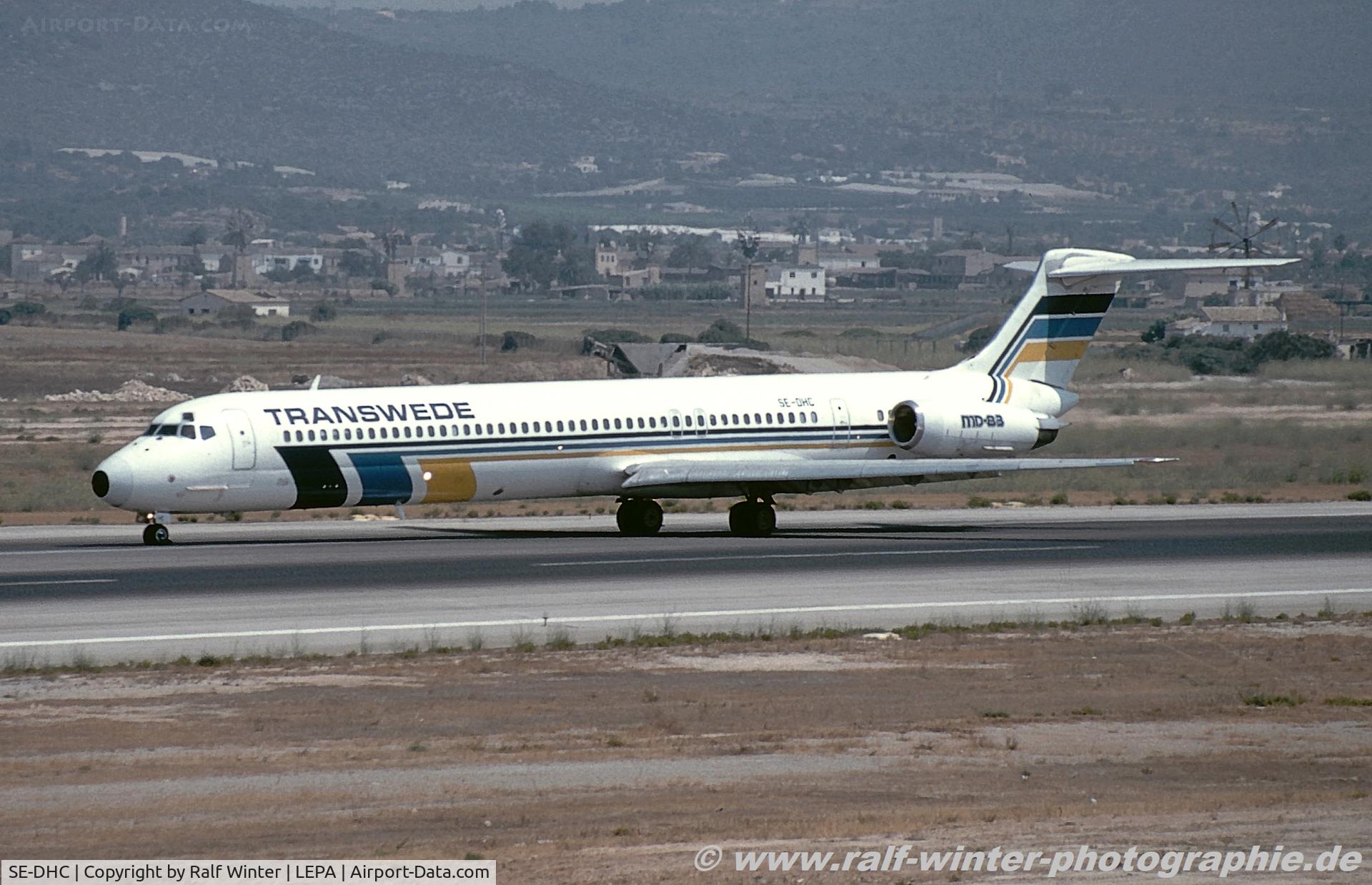 SE-DHC, 1986 McDonnell Douglas MD-83 (DC-9-83) C/N 49397, McDonnell Douglas MD-83 - TWE Transwede - 49397 - SE-DHC - 1994 - PMI