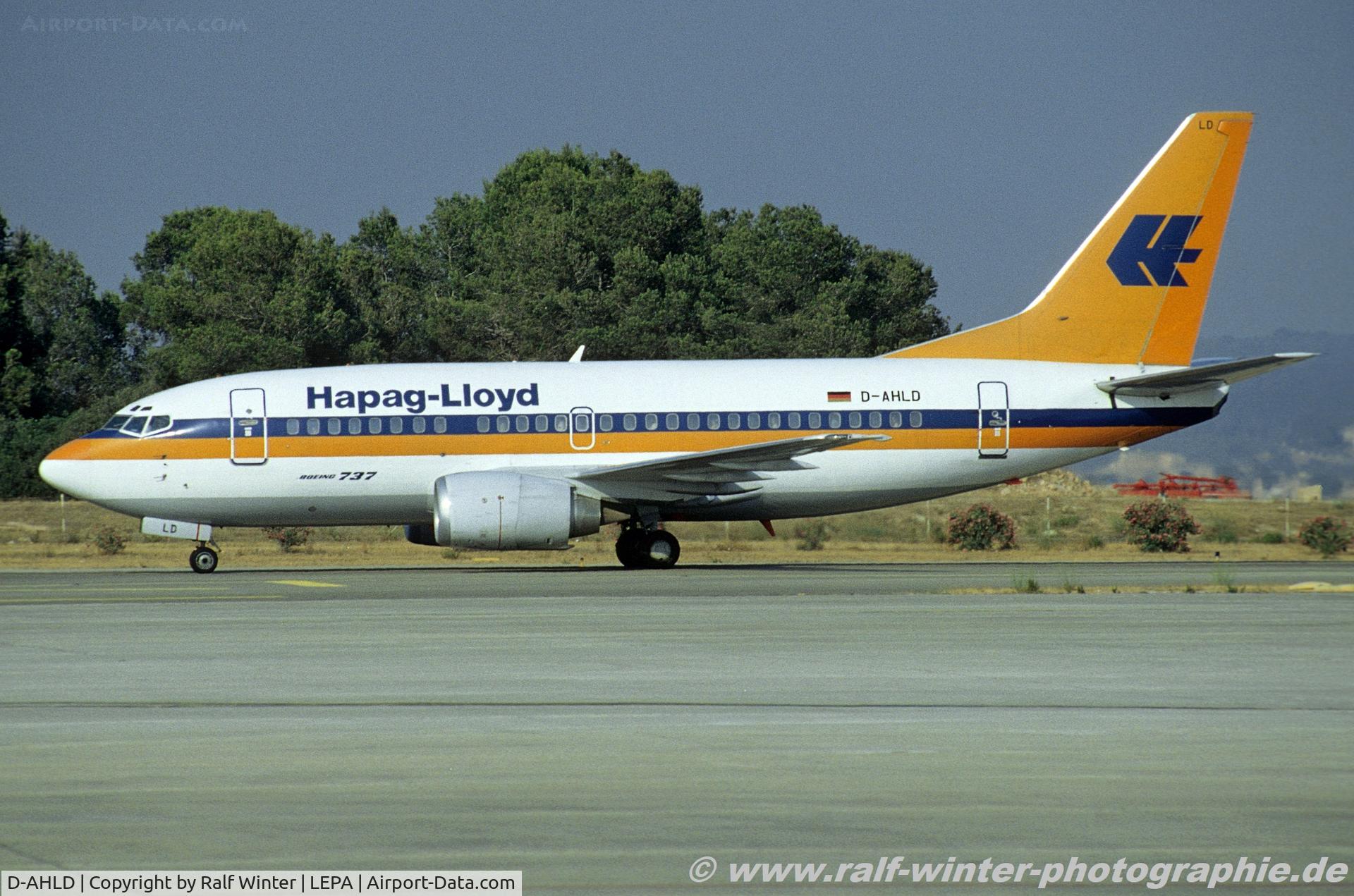 D-AHLD, 1990 Boeing 737-5K5 C/N 24926, Boeing 737-2K5 - HF HLF Hapag Lloyd - 22596 - D-AHLD - 1994 - PMI