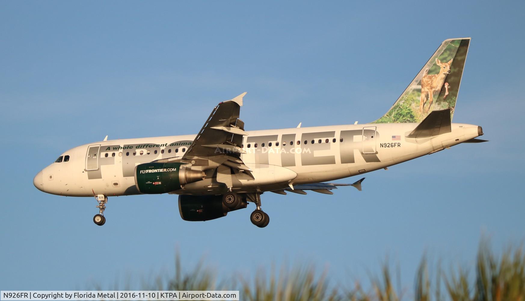 N926FR, 2004 Airbus A319-111 C/N 2198, TPA spotting 2016