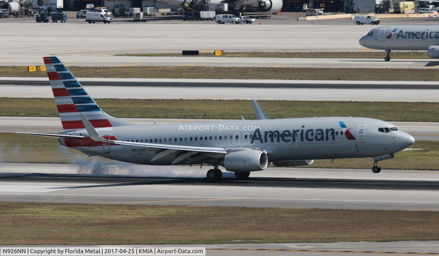 N926NN, 2013 Boeing 737-823 C/N 33321, MIA spotting 2017