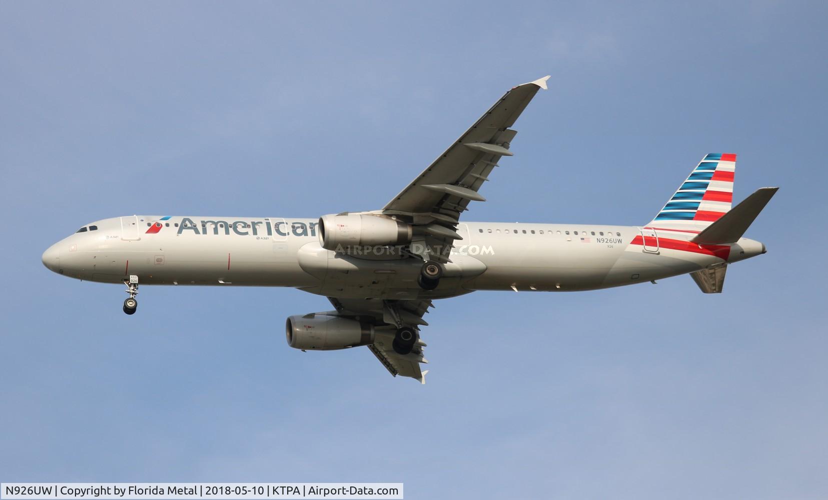 N926UW, 2015 Airbus A321-231 C/N 6618, TPA spotting 2018