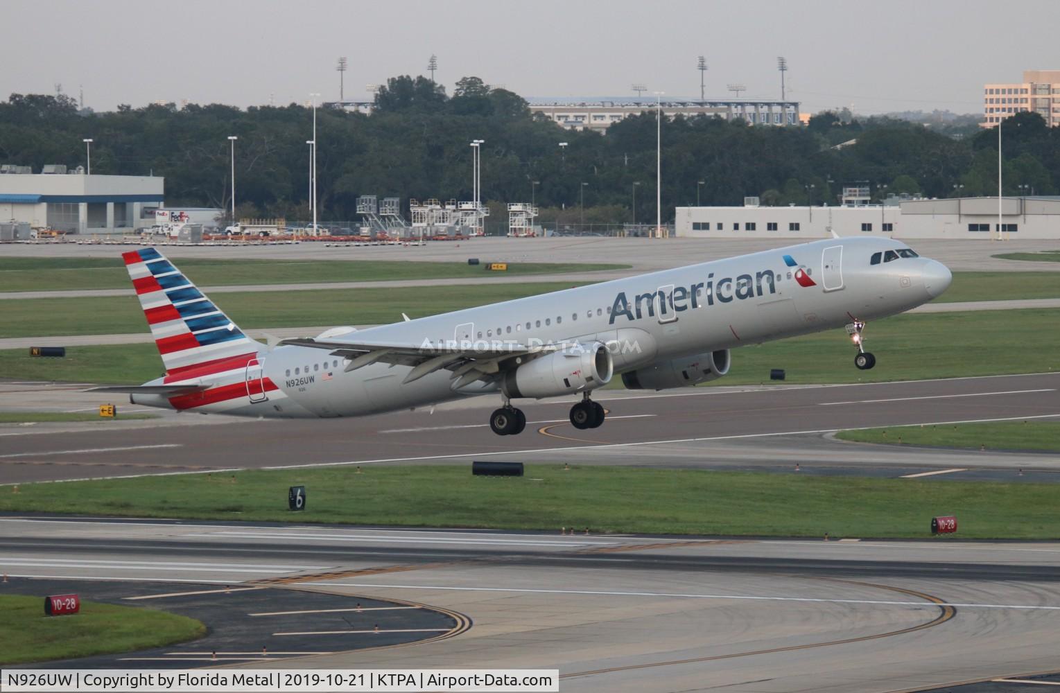 N926UW, 2015 Airbus A321-231 C/N 6618, TPA spotting 2019