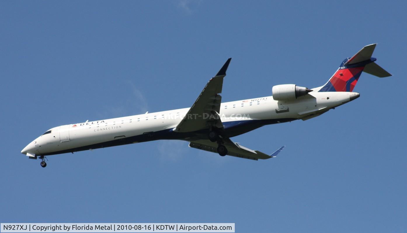 N927XJ, 2008 Bombardier CRJ-900ER (CL-600-2D24) C/N 15188, DTW spotting 2010
