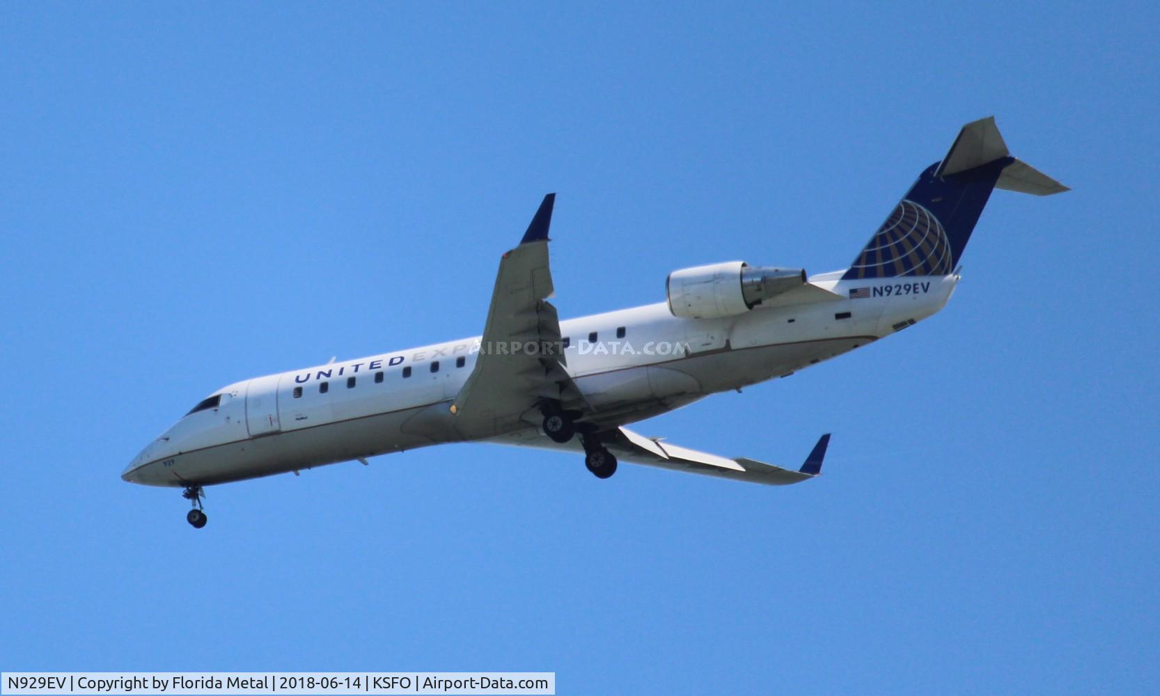 N929EV, 2004 Bombardier CRJ-200ER (CL-600-2B19) C/N 8007, SFO spotting 2018