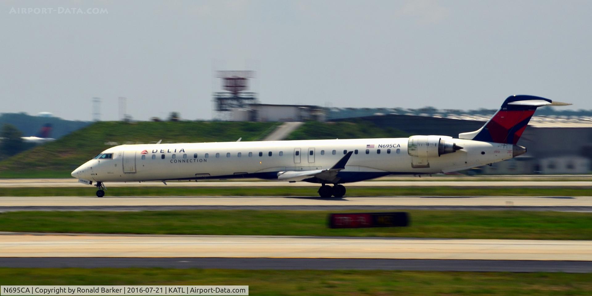 N695CA, 2006 Bombardier CRJ-900ER (CL-600-2D24) C/N 15097, Takeoff Atlanta