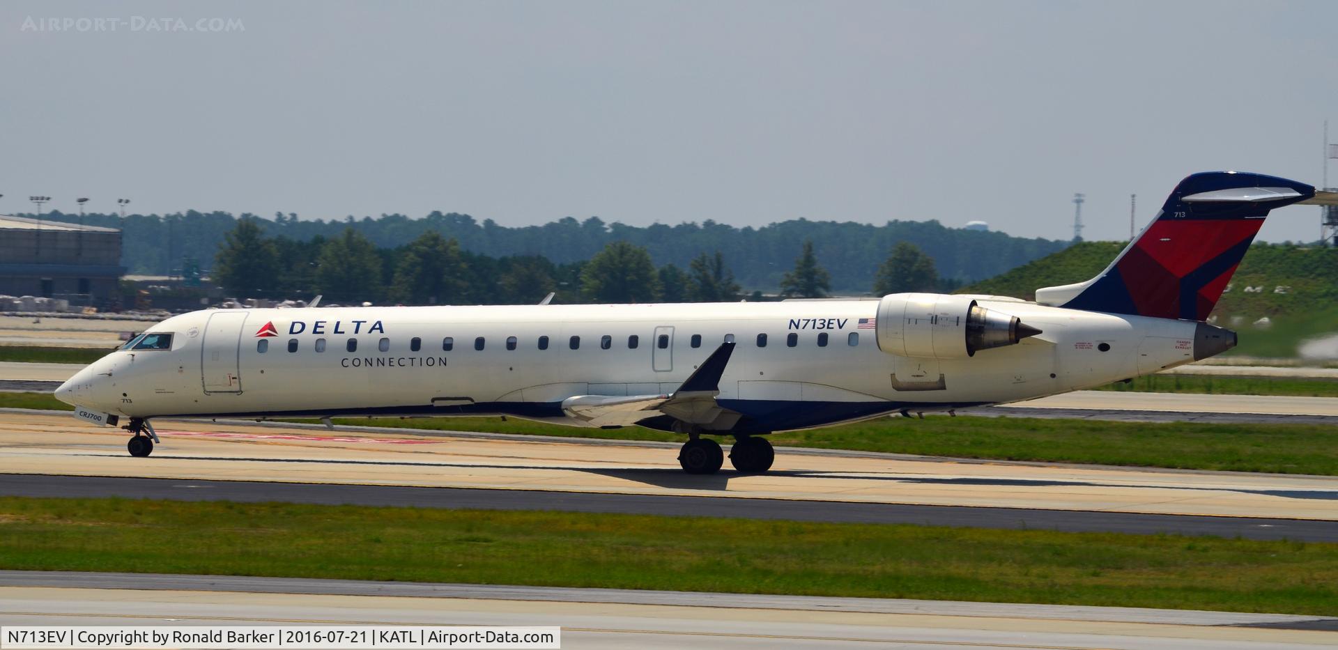 N713EV, 2003 Bombardier CRJ-701 (CL-600-2C10) Regional Jet C/N 10081, Taxi Atlanta