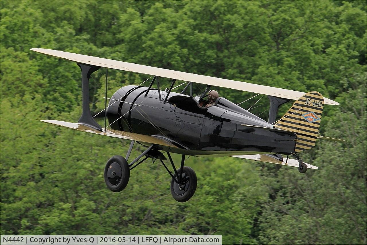 N4442, 1936 Laird LC-RW300 C/N 203, Laird LC-RW300, Take off, La Ferté-Alais (LFFQ) air show 2016