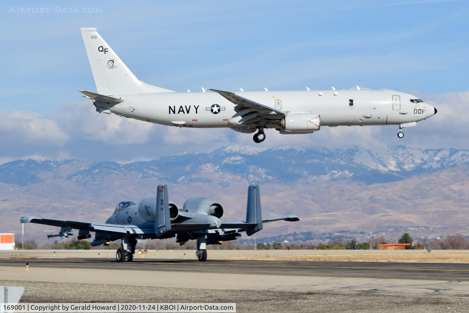 169001, 2016 Boeing P-8A Poseidon C/N 44952, 3rd week for touch and goes at BOI.