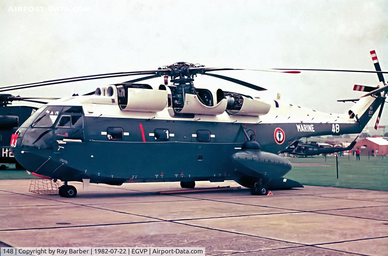 148, Aérospatiale SA-321G Super Frelon C/N 148, 148   Aerospatiale SA.321G Super Frelon [148] (French Navy) AAC Middle Wallop~G 22/07/1982