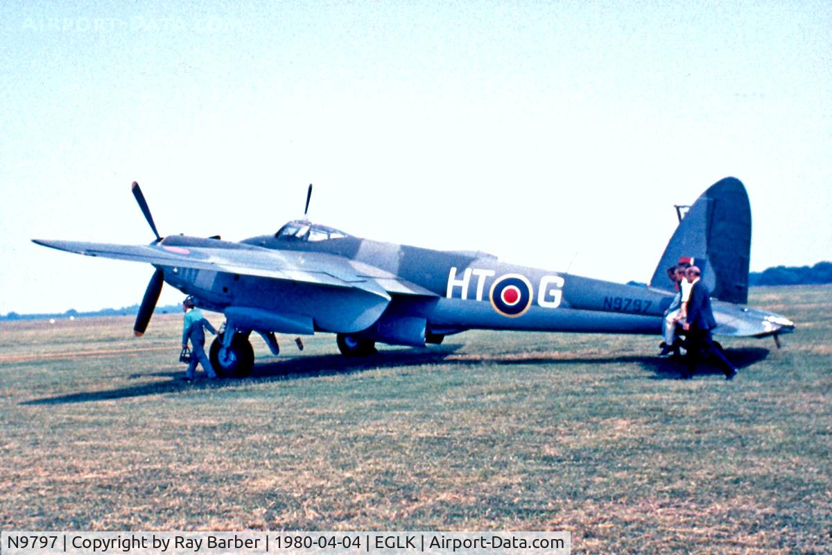 N9797, 1946 De Havilland DH-98 Mosquito B Mk.35 C/N Not found, N9797   De Havilland DH.98 Mosquito B.35 [Unknown] (Doug Arnold / Warbirds of Great Britain) Blackbushe~G 04/04/1980