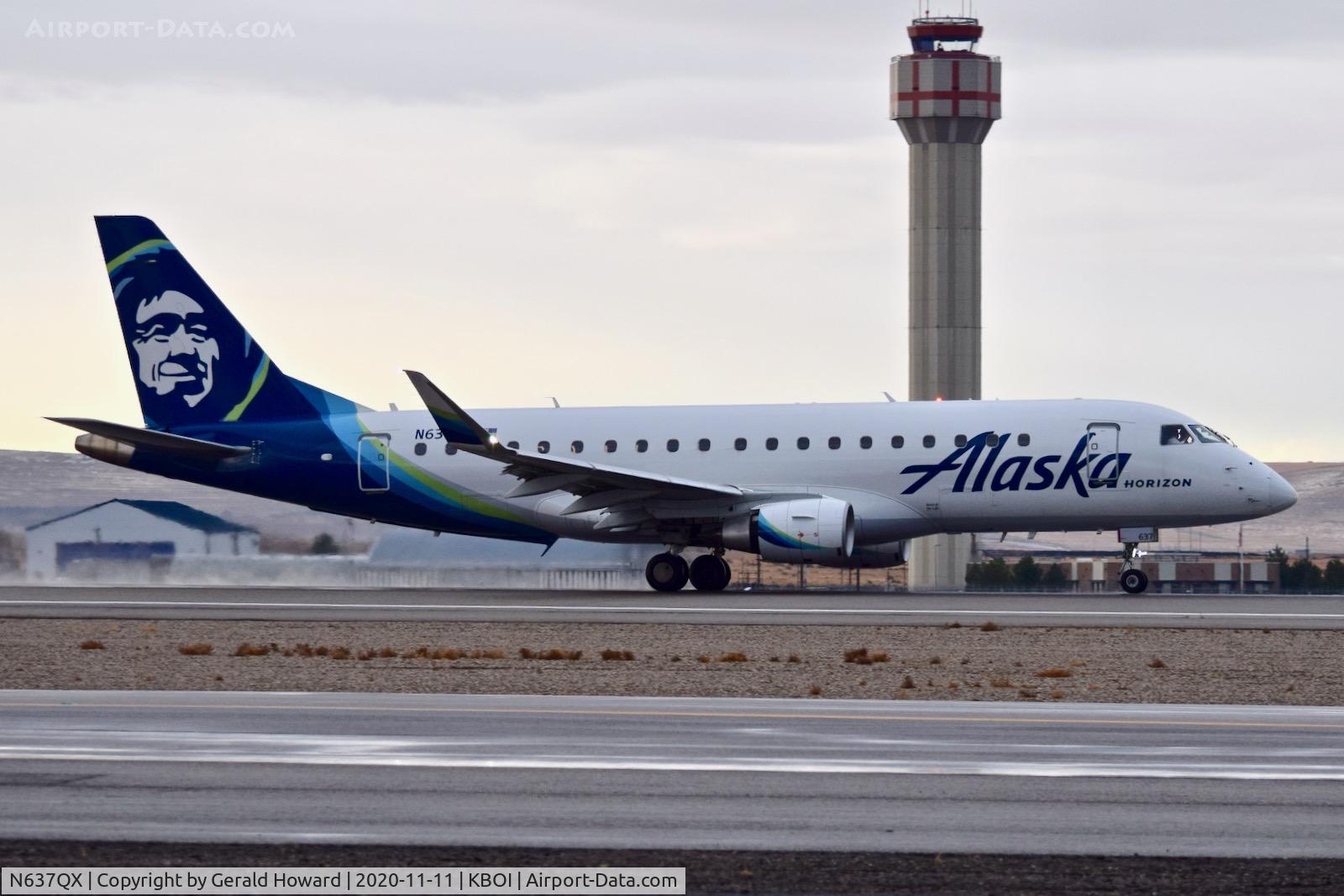 N637QX, 2018 Embraer 175LR (ERJ-170-200LR) C/N 17000755, Take off on 28R.