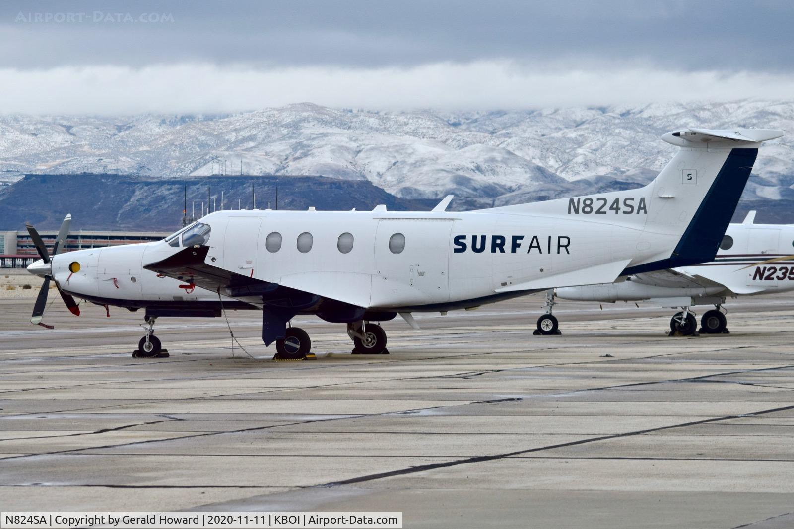N824SA, 2015 Pilatus PC-12/47E C/N 1523, On south GA ramp.