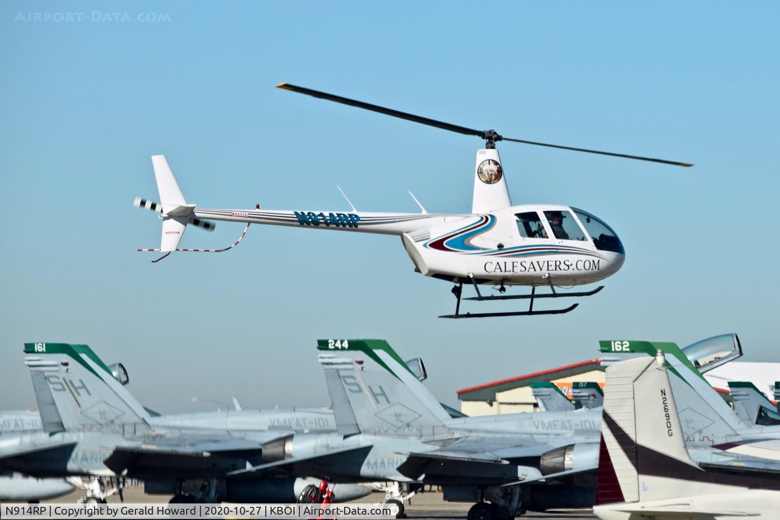 N914RP, 2006 Robinson R44 II C/N 11448, Landing on north GA ramp.