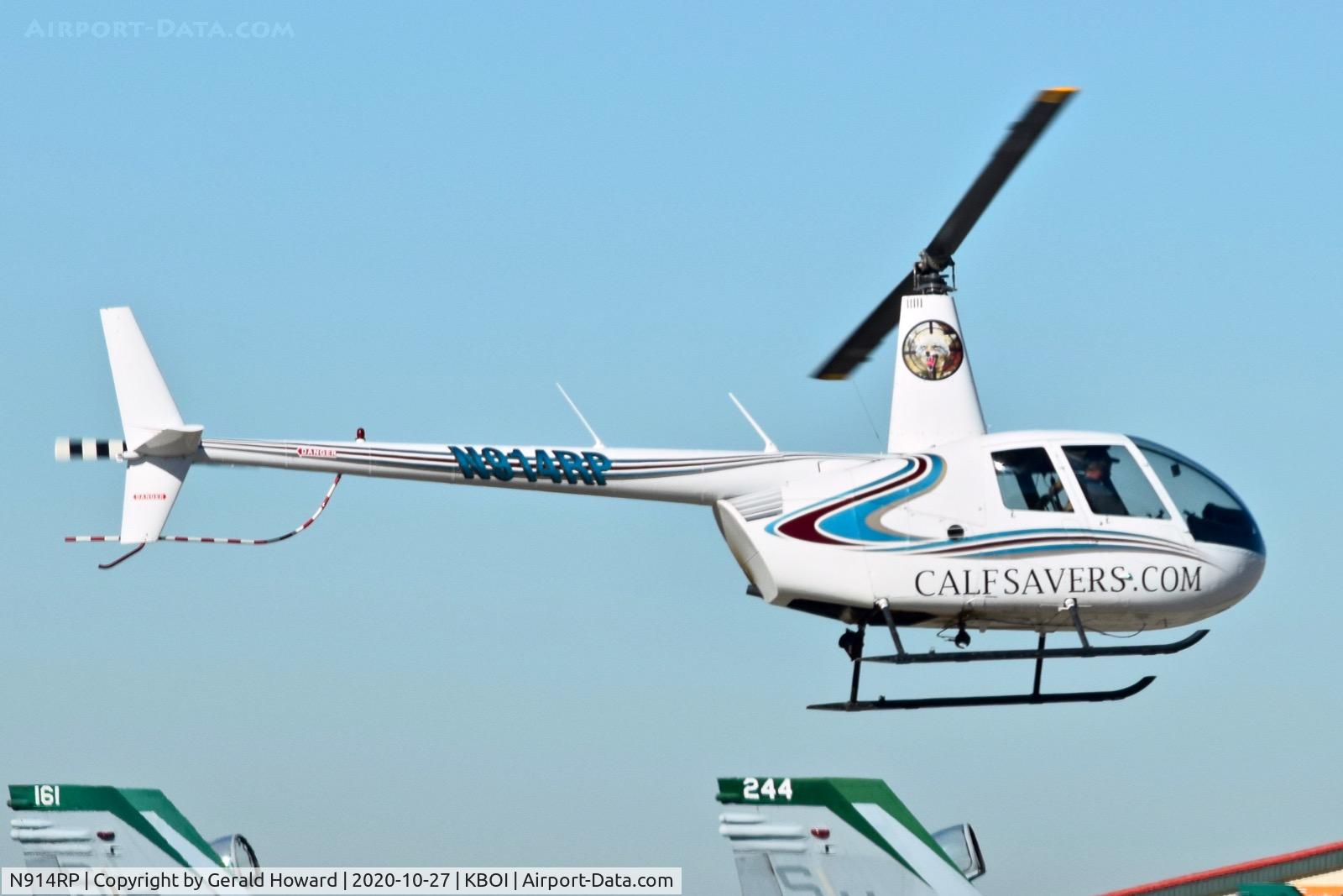 N914RP, 2006 Robinson R44 II C/N 11448, Landing on north GA ramp.