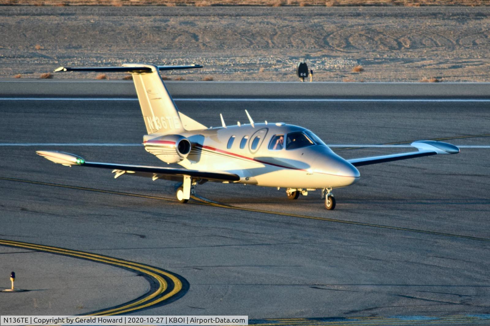 N136TE, 2007 Eclipse Aviation Corp EA500 C/N 000036, Coming off 10L.