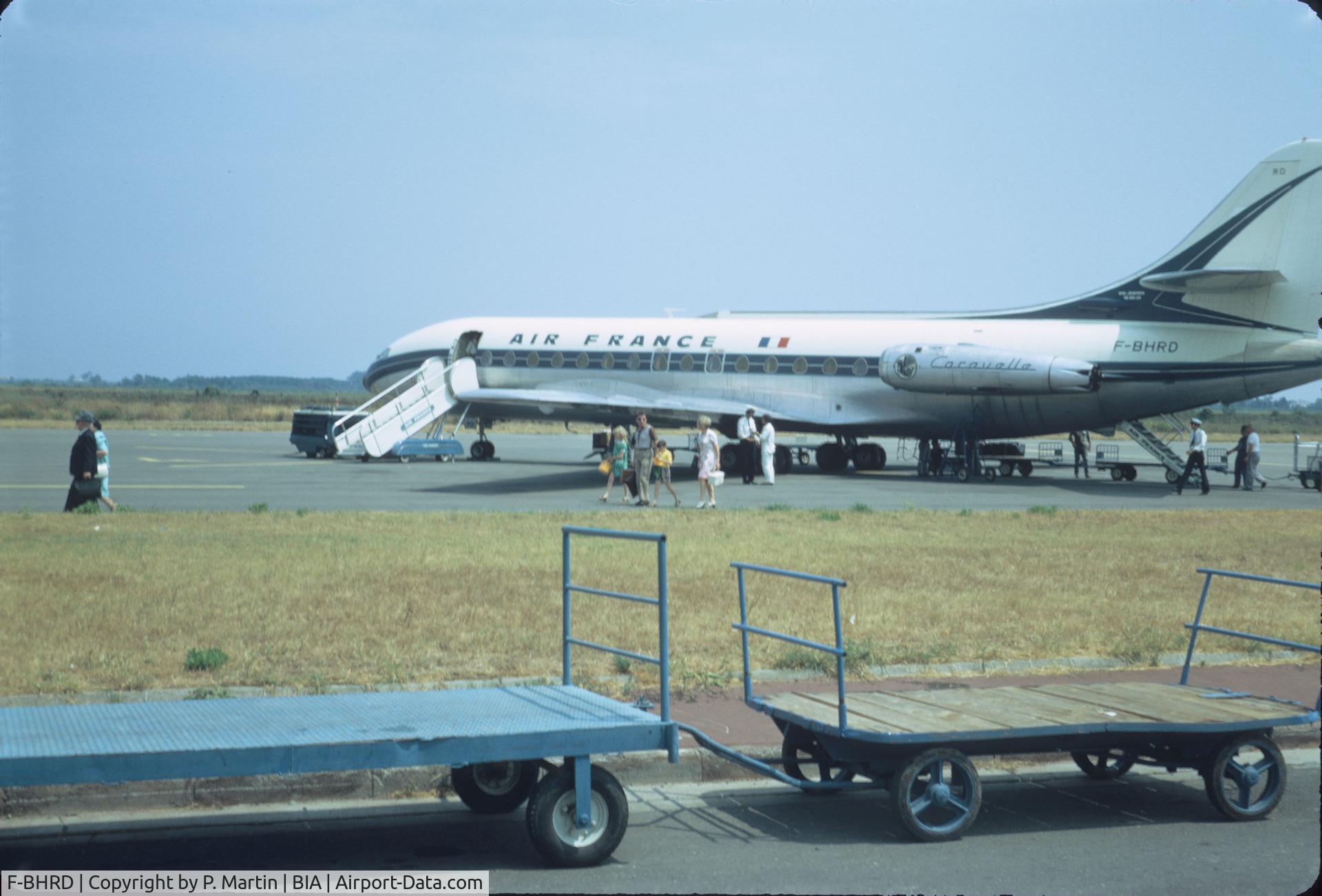 F-BHRD, 1959 Sud Aviation SE-210 Caravelle III C/N 8, July 1972 Bastia Poretta airport (Corsica)