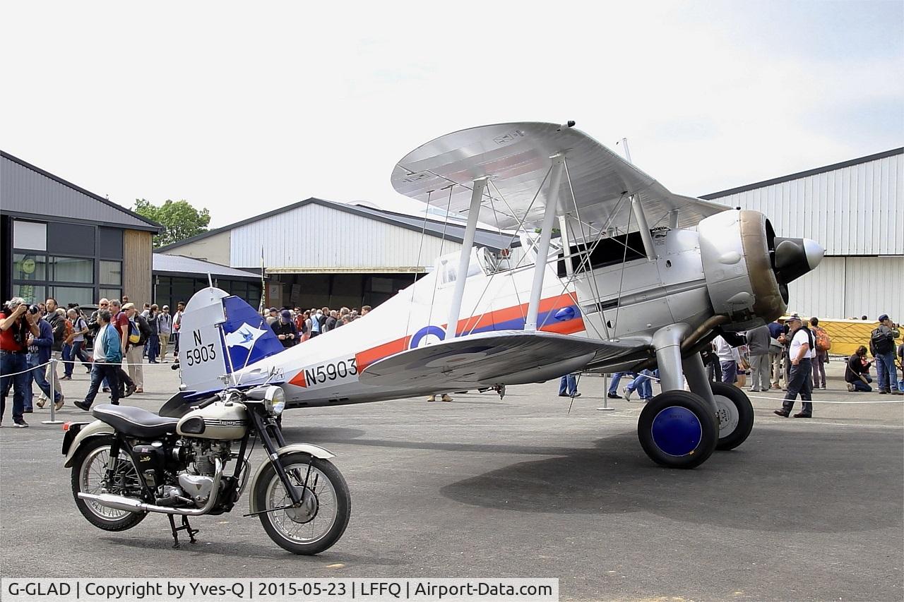G-GLAD, 1939 Gloster Gladiator Mk2 C/N G5/75751, Gloster Gladiator II, Static display, La Ferté-Alais (LFFQ) Air show 2015