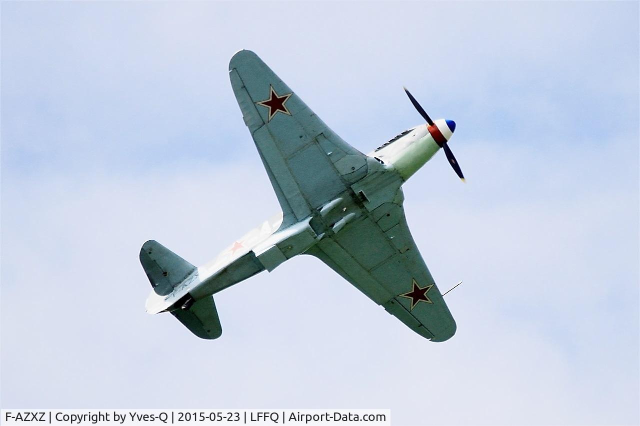 F-AZXZ, 1944 Yakovlev Yak-3UA Replica C/N Y337, Yakovlev YAK-3UA Replica, Take off rwy 28, La Ferté-Alais Airfield (LFFQ) Air show 2015