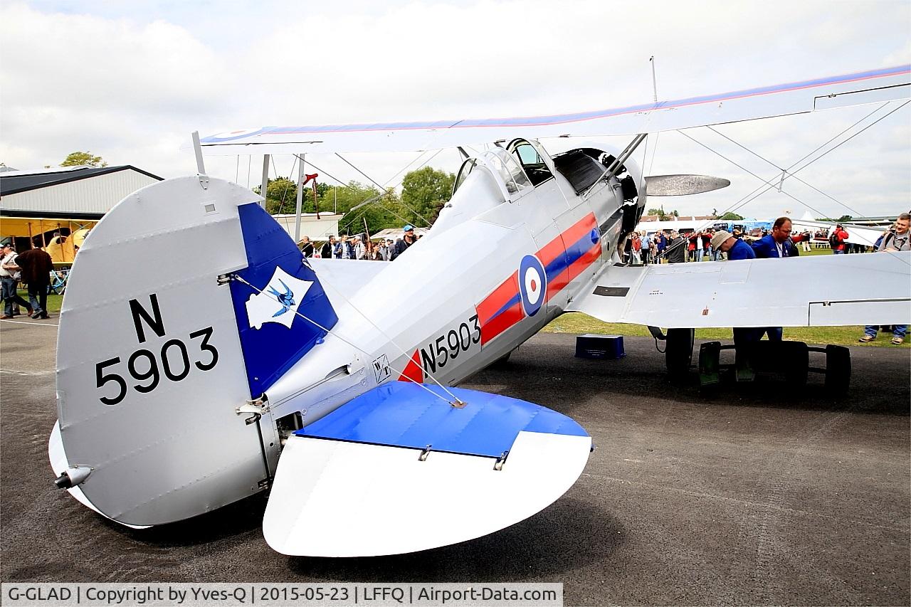G-GLAD, 1939 Gloster Gladiator Mk2 C/N G5/75751, Gloster Gladiator II, Static display, La Ferté-Alais (LFFQ) Air show 2015