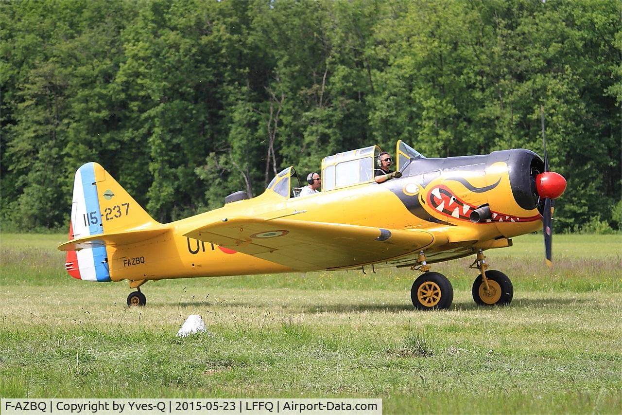 F-AZBQ, North American T-6G Texan C/N 182-535, North American T-6G Texan, Taxiing to parking area, La Ferté-Alais Airfield (LFFQ) Air show 2015