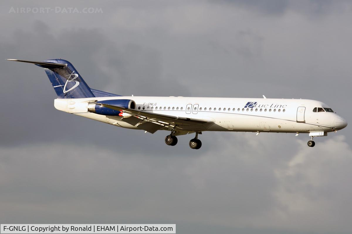 F-GNLG, 1991 Fokker 100 (F-28-0100) C/N 11363, at spl