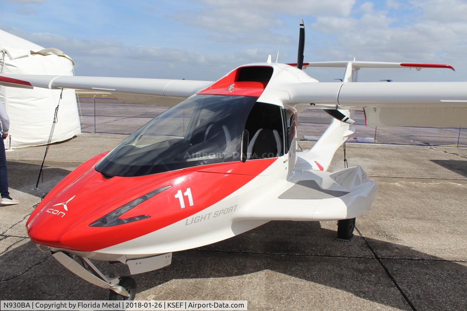 N930BA, 2016 ICON Aircraft A5 C/N 00011, Sebring 2018