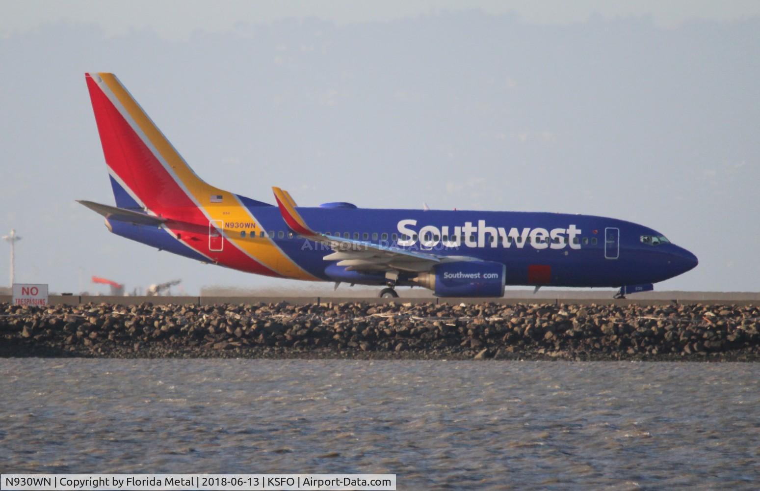 N930WN, 2009 Boeing 737-7H4 C/N 36636, SFO spotting 2018