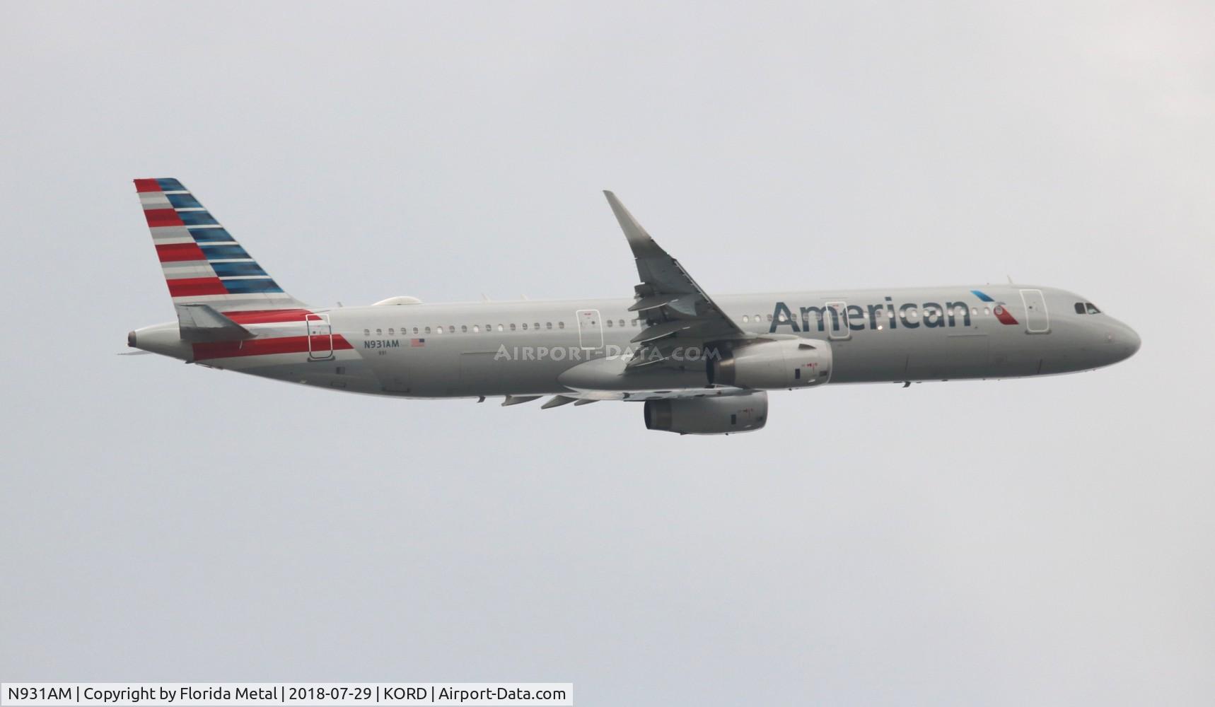 N931AM, 2017 Airbus A321-231 C/N 7541, ORD spotting 2018