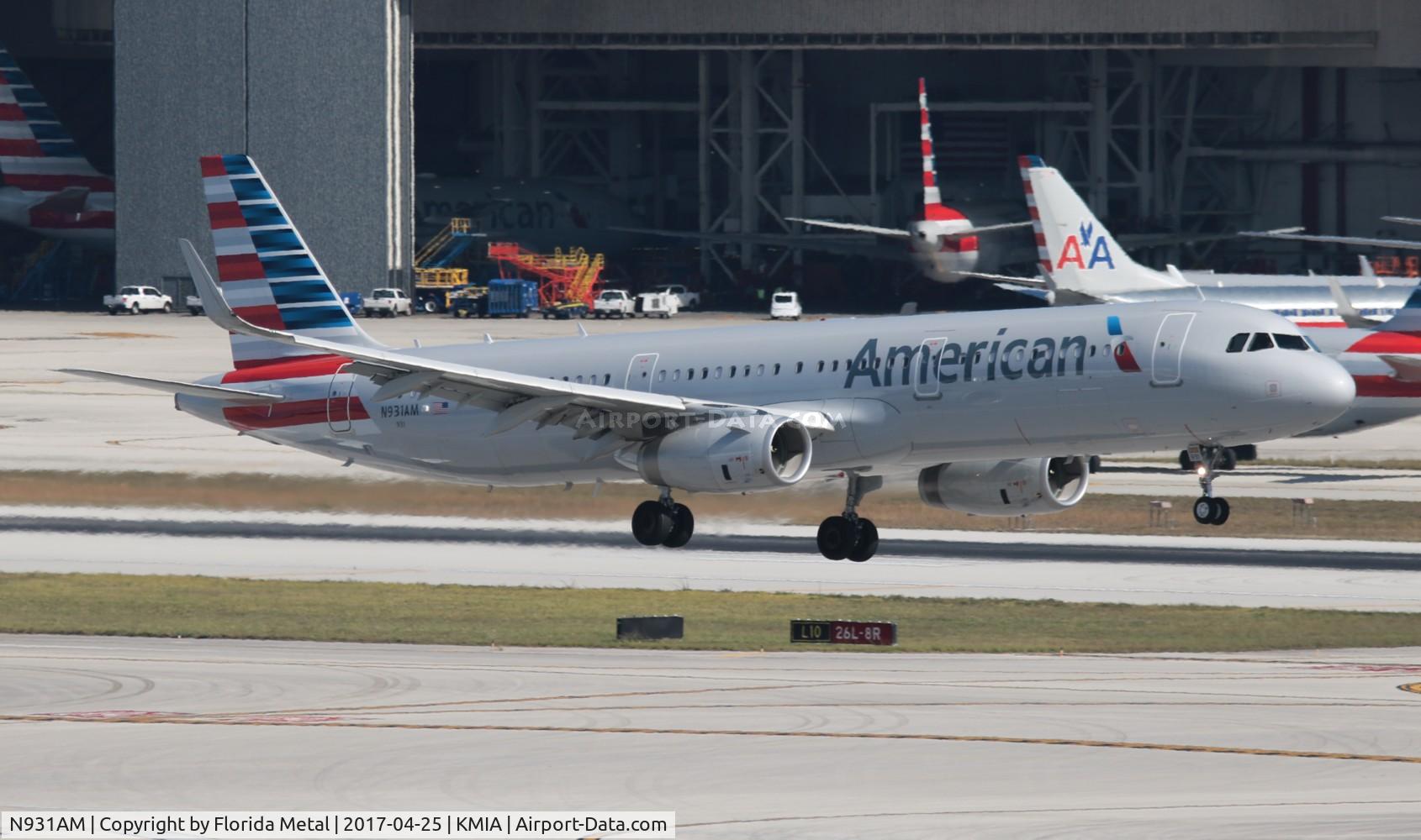 N931AM, 2017 Airbus A321-231 C/N 7541, MIA spotting 2017