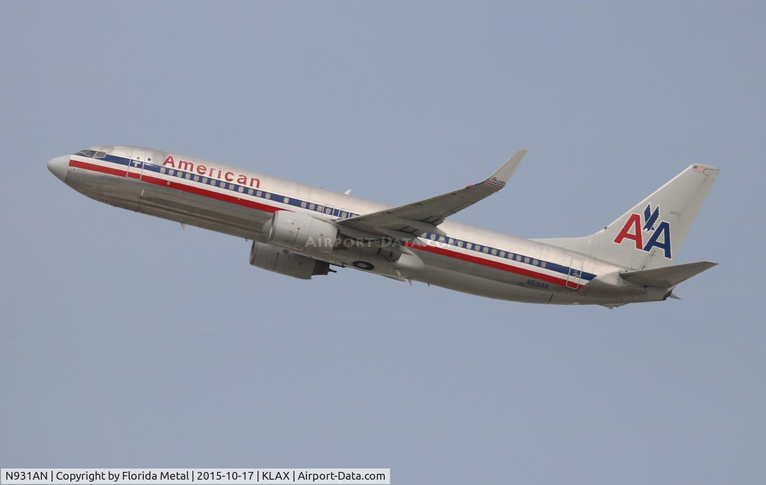N931AN, 2000 Boeing 737-823 C/N 30079, LAX spotting 2015