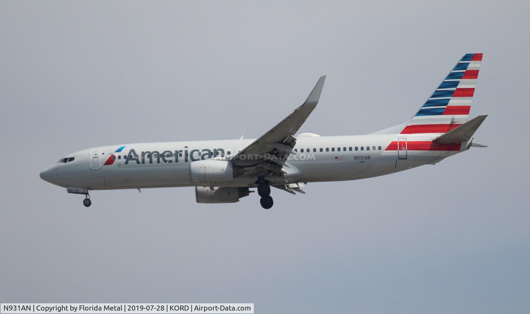 N931AN, 2000 Boeing 737-823 C/N 30079, ORD spotting 2019