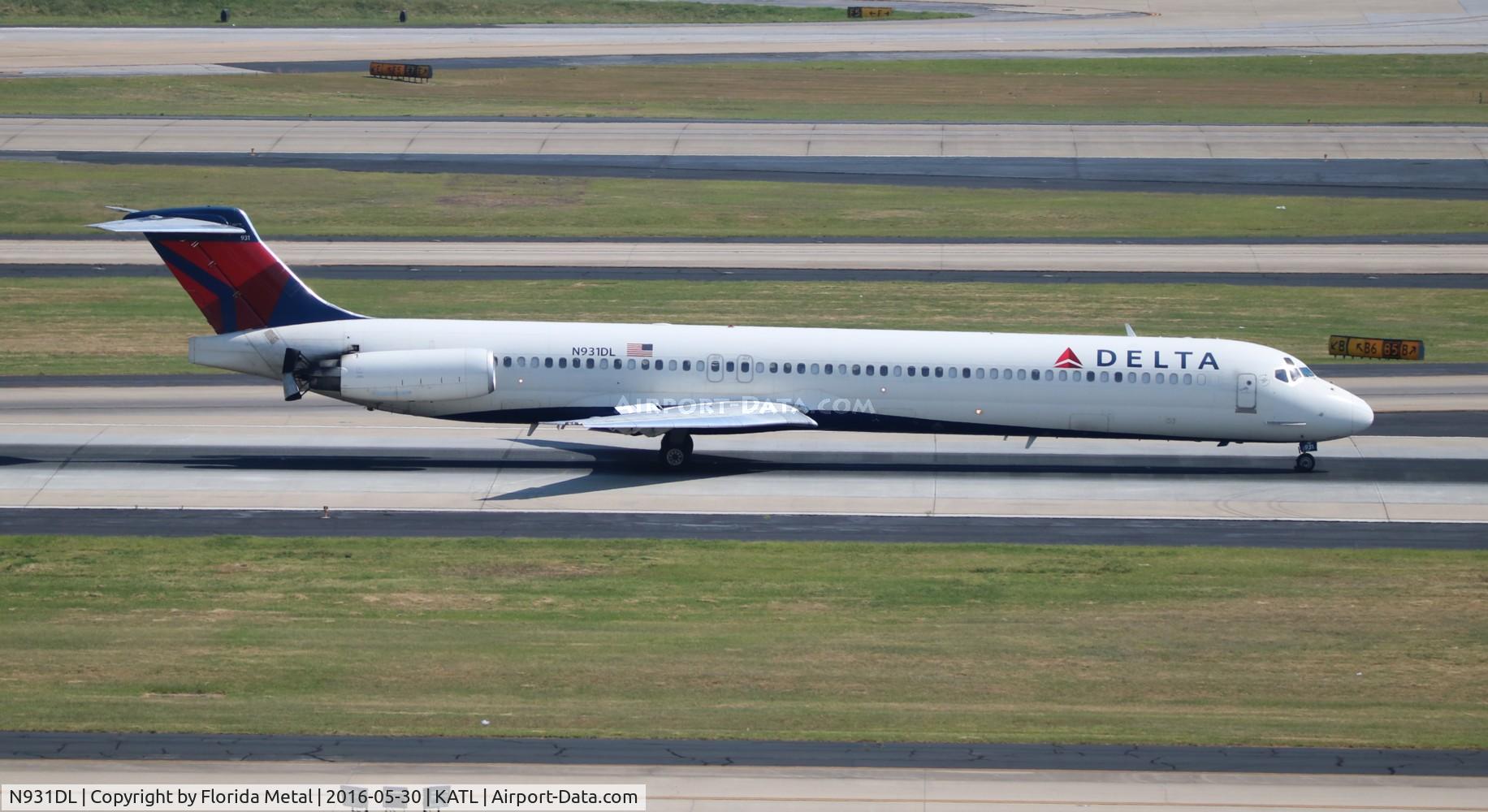 N931DL, 1988 McDonnell Douglas MD-88 C/N 49718, ATL spotting 2016