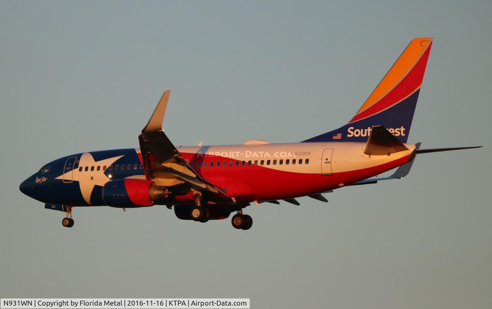 N931WN, 2009 Boeing 737-7H4 C/N 36637, TPA spotting 2006