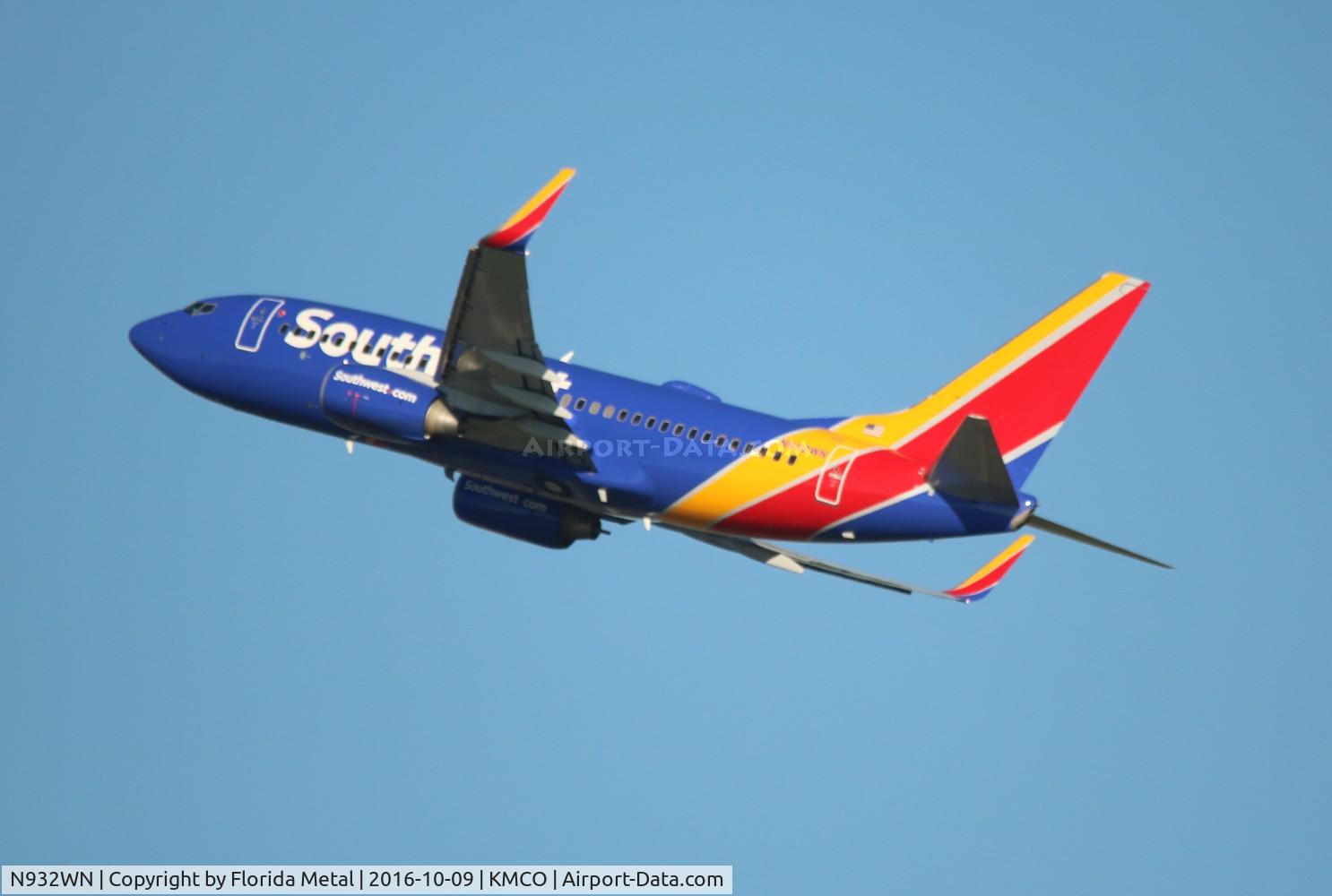 N932WN, 2009 Boeing 737-7H4 C/N 36639, MCO spotting 2016