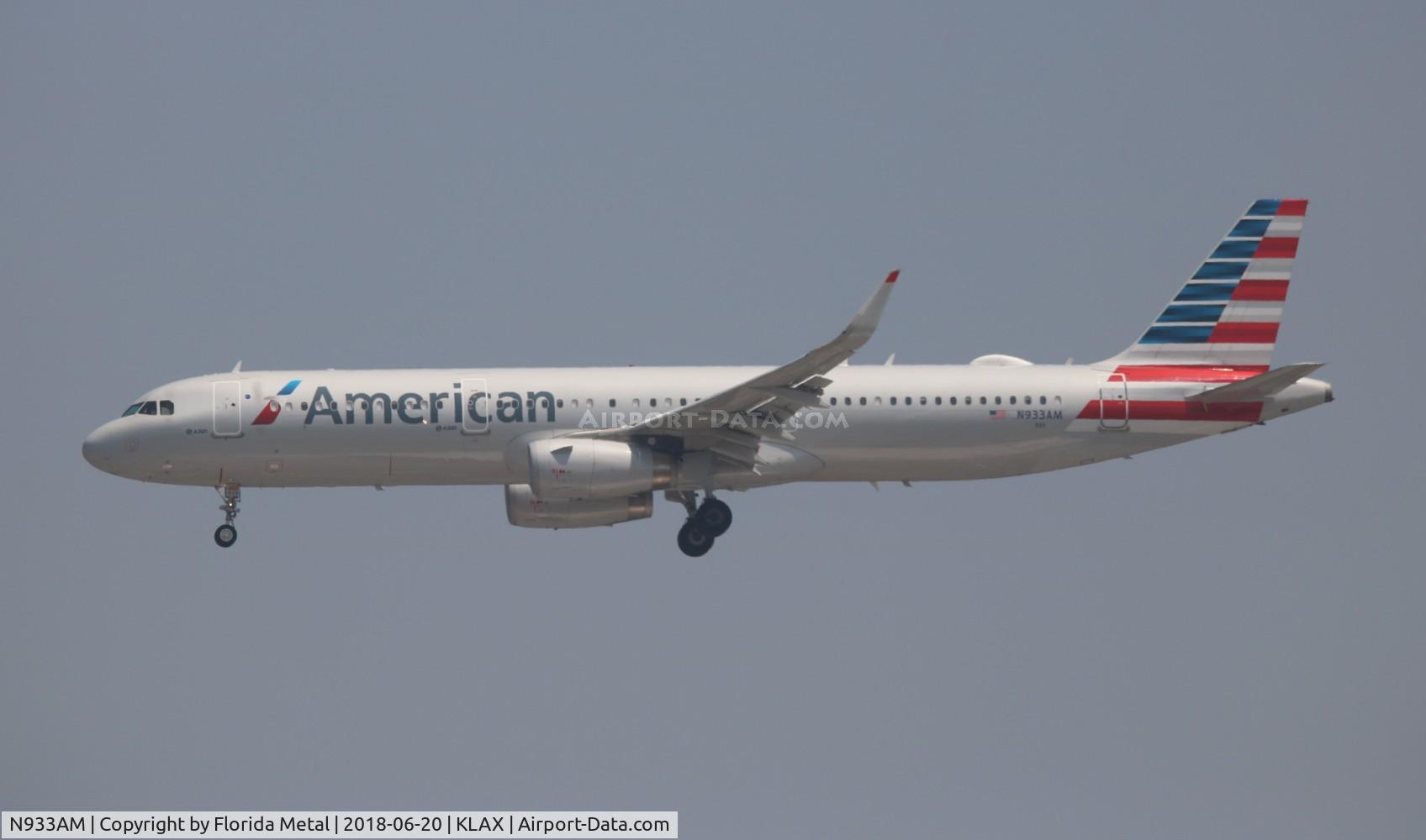 N933AM, 2017 Airbus A321-231 C/N 7564, LAX spotting 2018