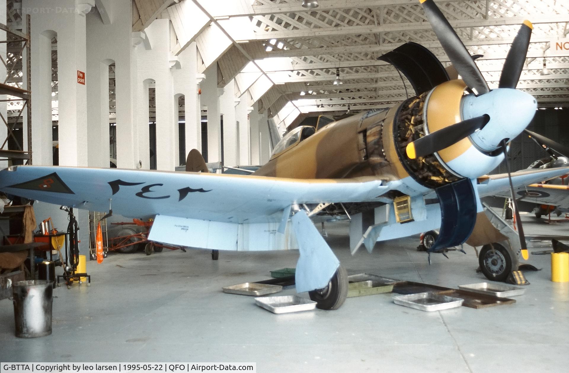 G-BTTA, 1948 Hawker Fury FB.10 C/N 37534, Duxford 22.5.11995. s/n 243
