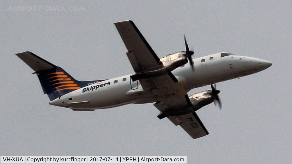 VH-XUA, 1987 Embraer EMB-120RT Brasilia Brasilia C/N 120045, Embraer EMB-120RT cn 120045. Skippers Aviation VH-XUA YPPH 14 July 2017.Previous registration N272UE.