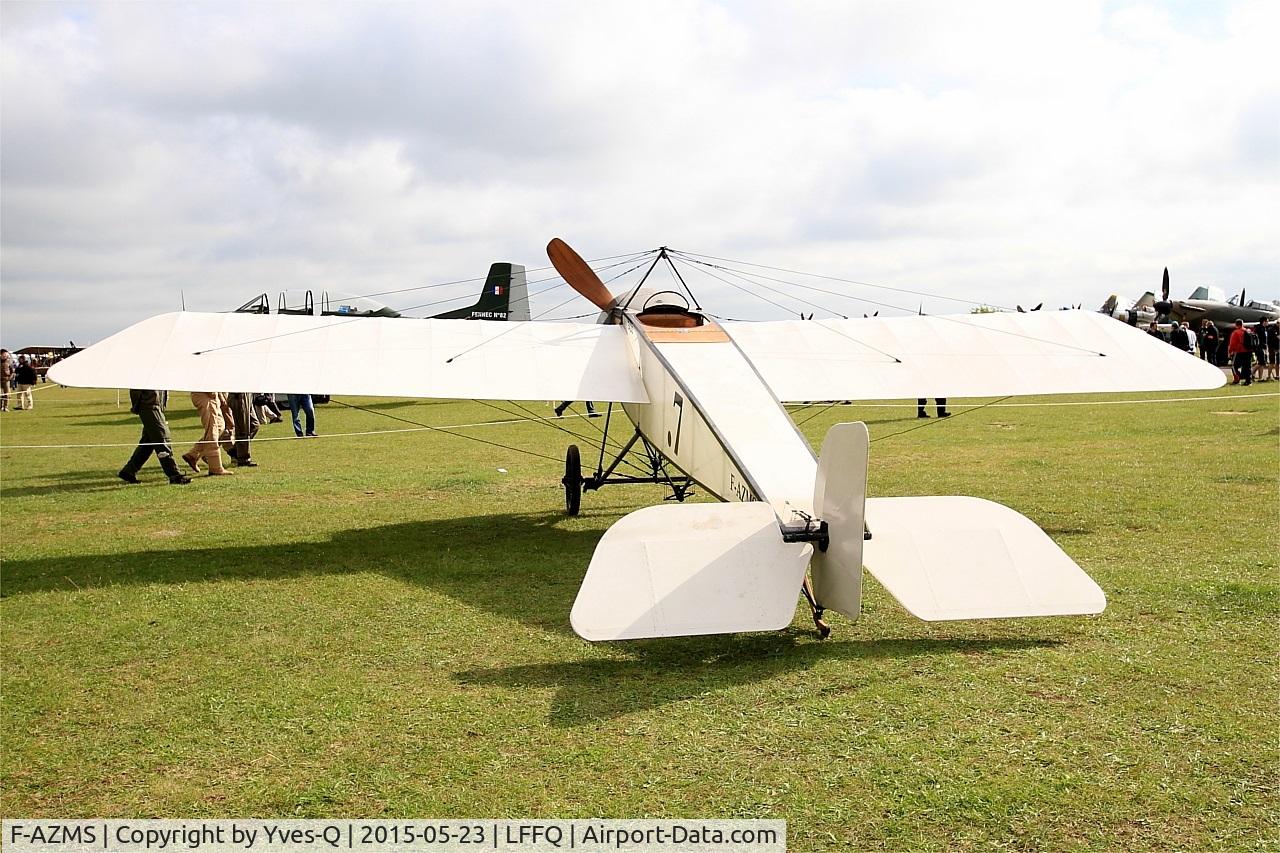 F-AZMS, Morane-Saulnier Type H13 Replica C/N SAMS 22.01, Morane-Saulnier Type H13, Static display, La Ferté-Alais airfield (LFFQ) Air show 2015
