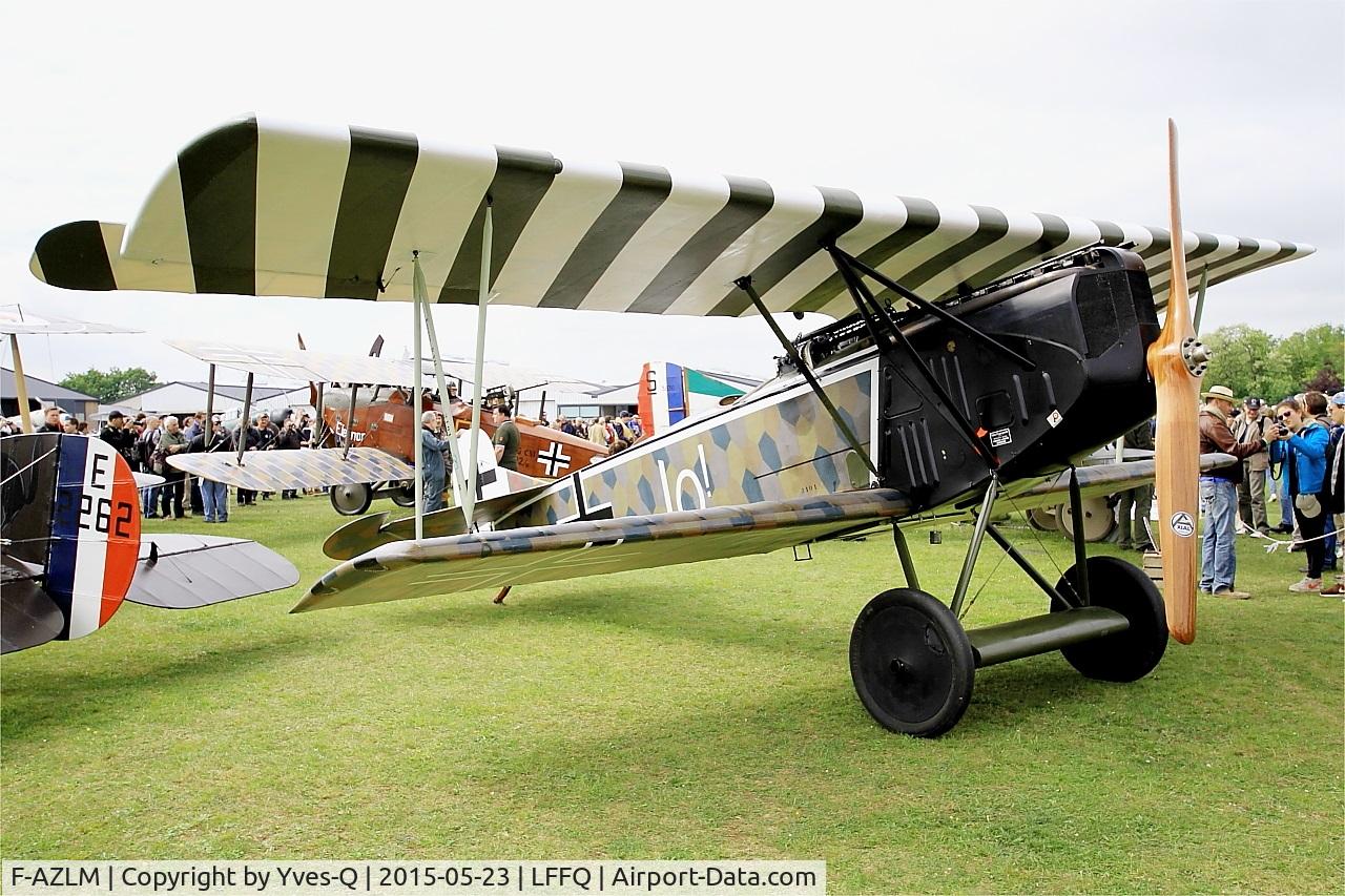 F-AZLM, 2007 Fokker D-VIIF Replica C/N 01MF, Fokker DVIIF replica, Displayed at La Ferté-Alais airfield (LFFQ) Airshow 2015