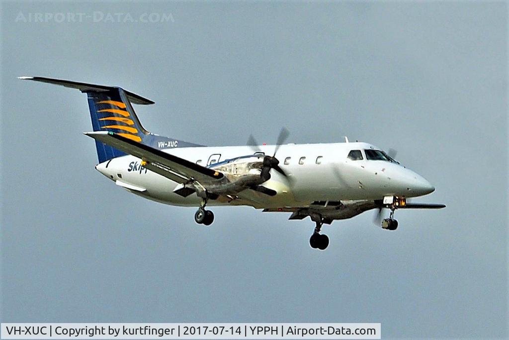 VH-XUC, 1990 Embraer EMB-120ER Brasilia C/N 120208, Embraer EMB-120ER. Skippers Aviation VH-XUC YPPH 14 July 2017.