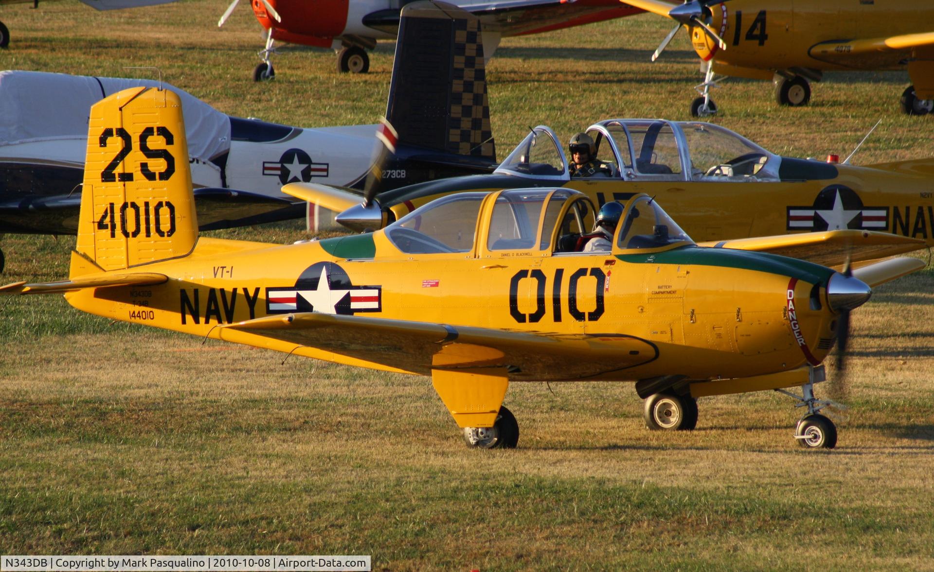 N343DB, 1957 Beech T-34B Mentor C/N BG-317, Beech T-34B